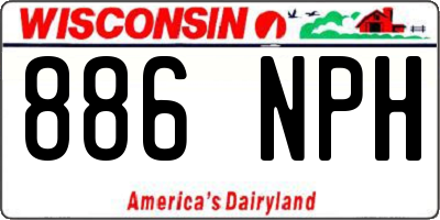 WI license plate 886NPH