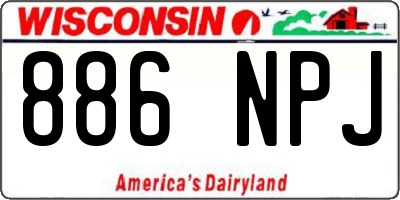 WI license plate 886NPJ