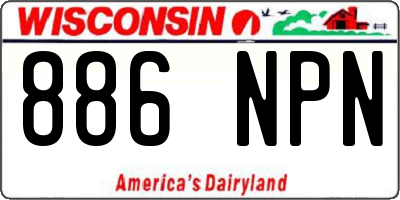 WI license plate 886NPN
