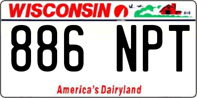 WI license plate 886NPT