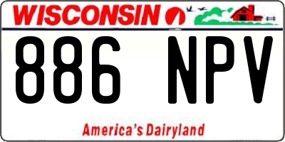 WI license plate 886NPV
