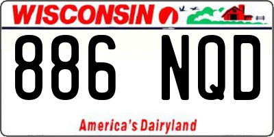 WI license plate 886NQD