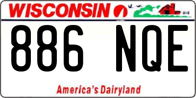 WI license plate 886NQE