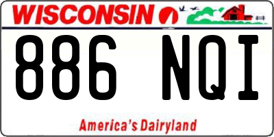 WI license plate 886NQI