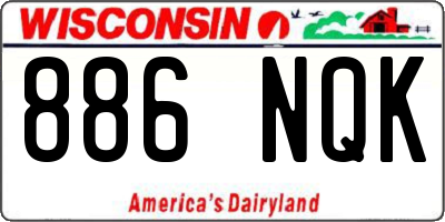 WI license plate 886NQK