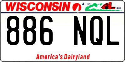 WI license plate 886NQL