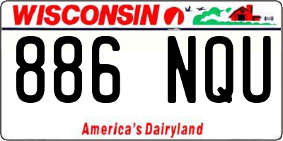 WI license plate 886NQU