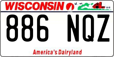 WI license plate 886NQZ