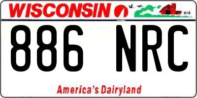 WI license plate 886NRC