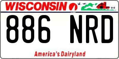 WI license plate 886NRD