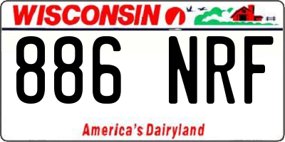 WI license plate 886NRF