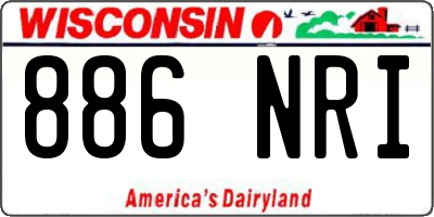 WI license plate 886NRI