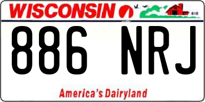 WI license plate 886NRJ