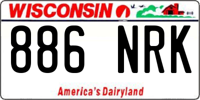 WI license plate 886NRK