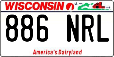 WI license plate 886NRL