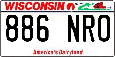WI license plate 886NRO