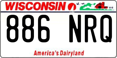 WI license plate 886NRQ