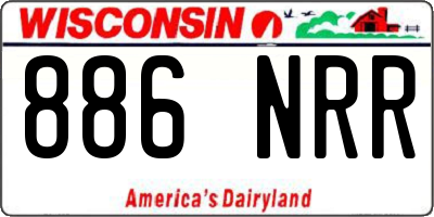 WI license plate 886NRR
