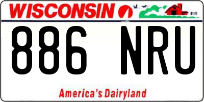 WI license plate 886NRU
