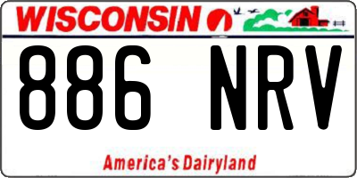 WI license plate 886NRV