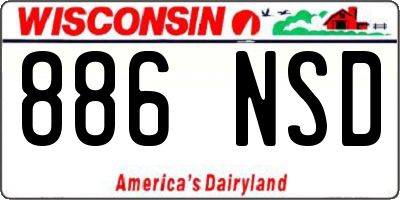 WI license plate 886NSD
