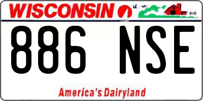 WI license plate 886NSE