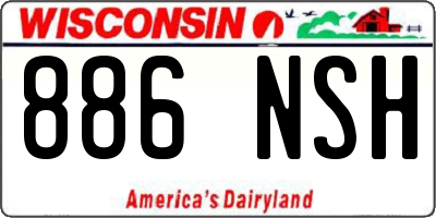 WI license plate 886NSH
