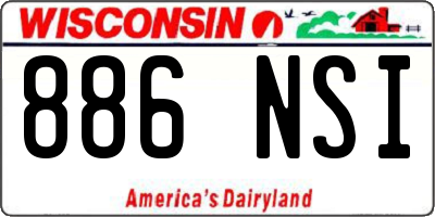 WI license plate 886NSI