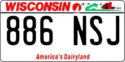 WI license plate 886NSJ