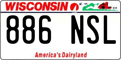 WI license plate 886NSL