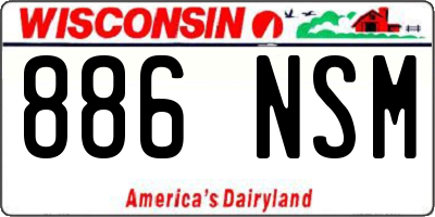 WI license plate 886NSM