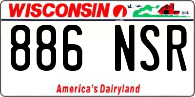 WI license plate 886NSR