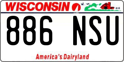 WI license plate 886NSU