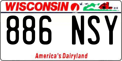 WI license plate 886NSY