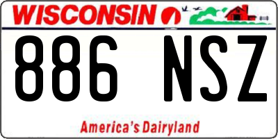 WI license plate 886NSZ