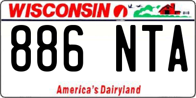WI license plate 886NTA