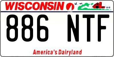 WI license plate 886NTF
