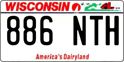 WI license plate 886NTH