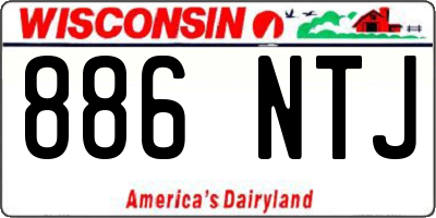 WI license plate 886NTJ