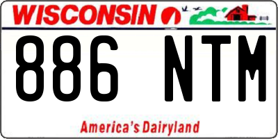 WI license plate 886NTM