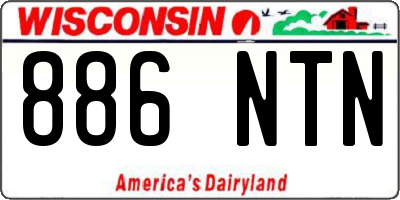 WI license plate 886NTN