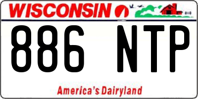 WI license plate 886NTP