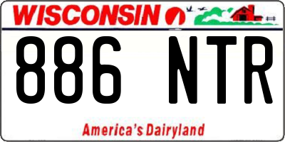 WI license plate 886NTR