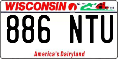 WI license plate 886NTU