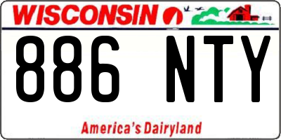 WI license plate 886NTY