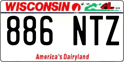 WI license plate 886NTZ
