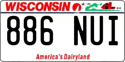 WI license plate 886NUI