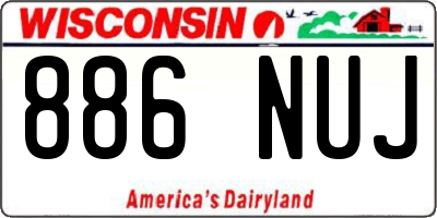 WI license plate 886NUJ