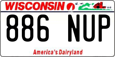 WI license plate 886NUP