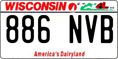 WI license plate 886NVB